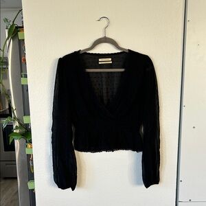 Urban Outfitters Black Sheer Blouse